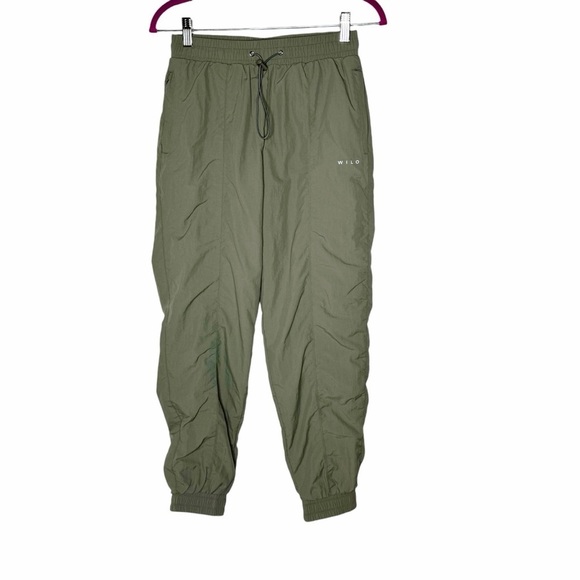 Wilo The Label Pants - Wilo the Label Parachute Pants in Sage Green XS
